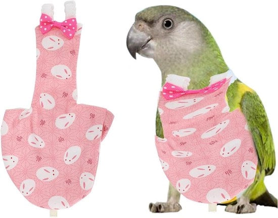 Prodotti per uccelli - Luiers per uccelli riutilizzabili per pappagalli e colombi - colore rosa - accessori per uccelli