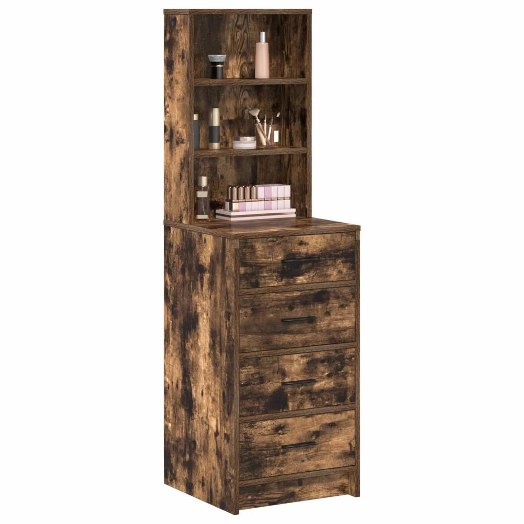 Credenza | Madia | Buffet da pranzo | Armadio da pranzo Rovere fumo 40 x 41 x 135 cm Legno multistrato