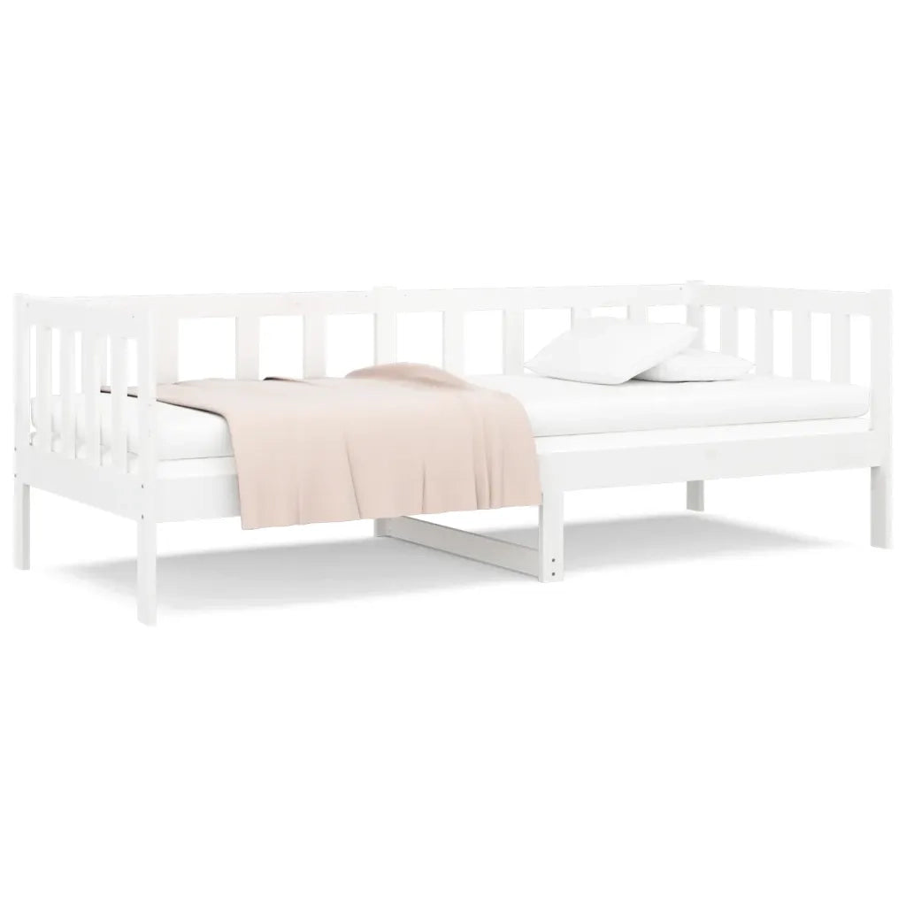 Letto singolo | Letto per adulti | Dormeuse senza Materasso Bianca 80x200 cm Legno Massello Pino