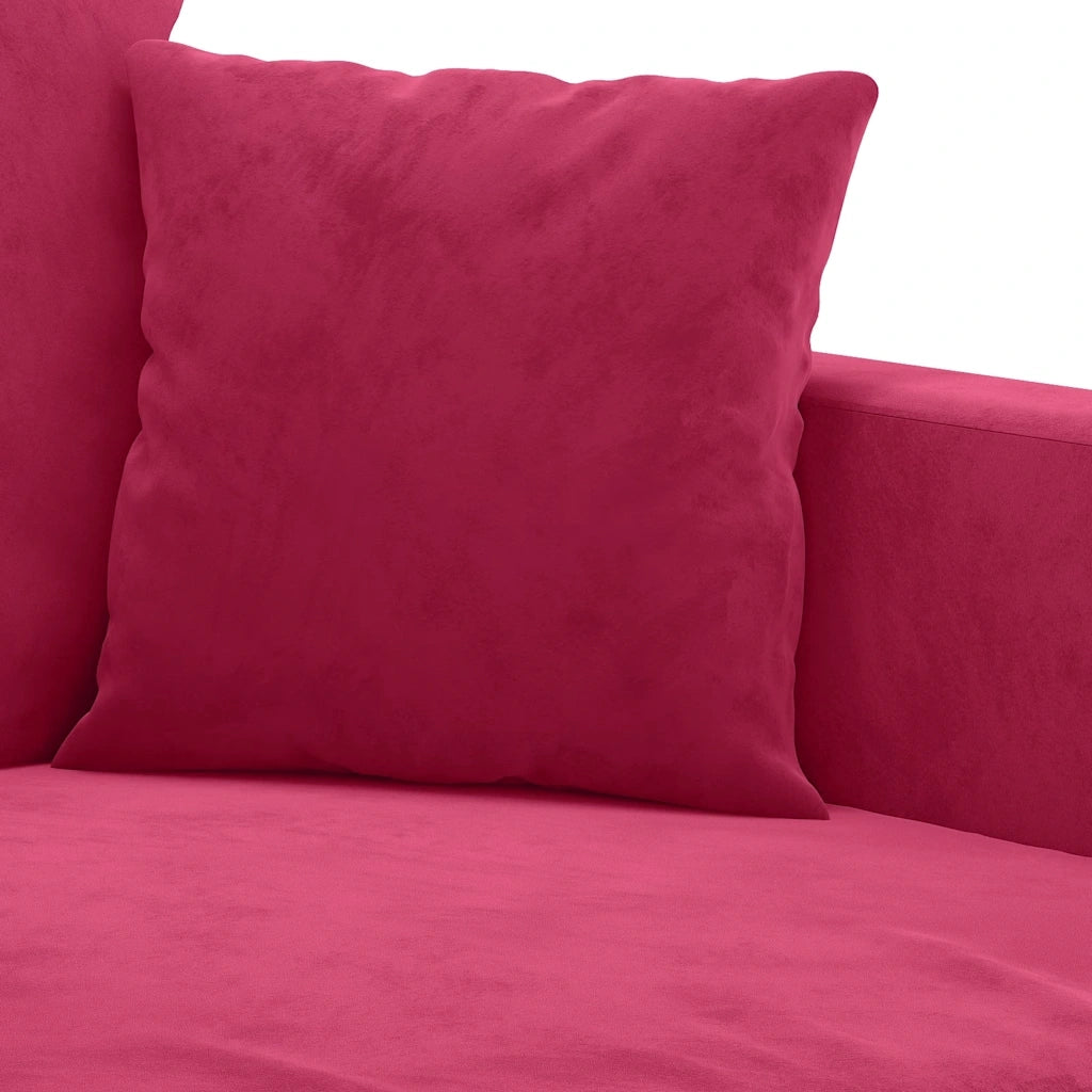Poltrona Rosso Vino 60 cm Velluto 359287