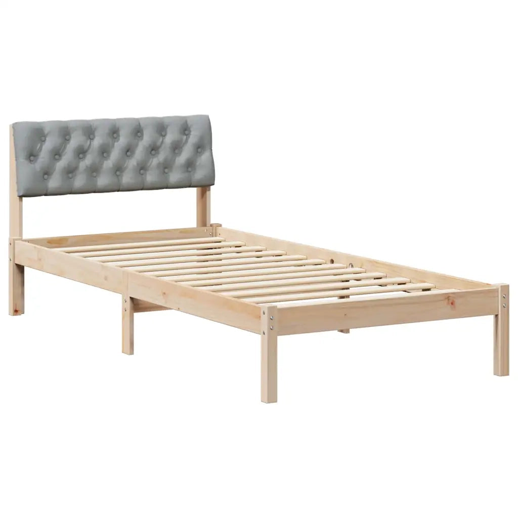 Letto singolo | Letto per adulti | Struttura del Letto Marrone e grigio chiaro 90 x 200 cm