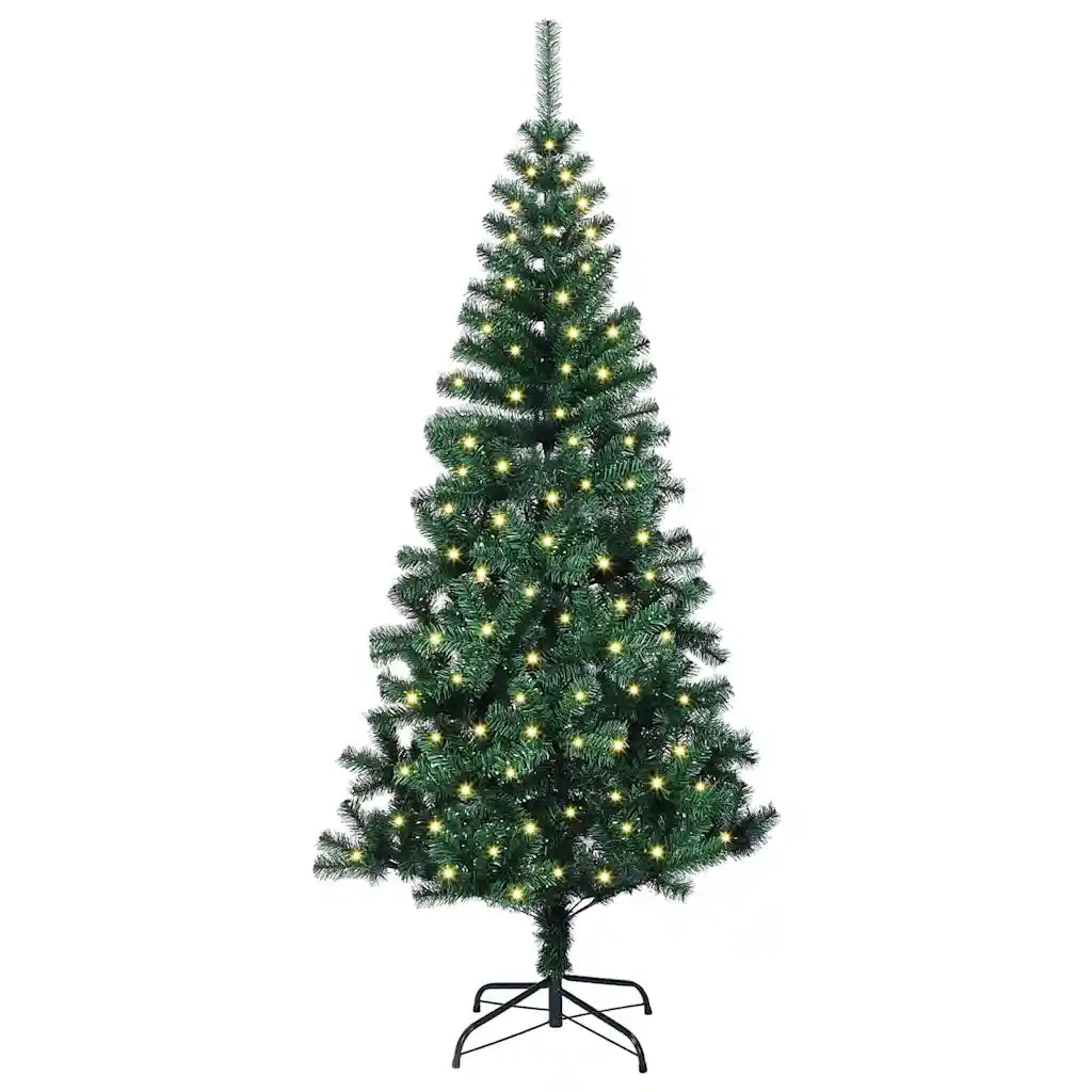 Albero di Natale artificiale con luci integrate Verde 120 cm 3396732