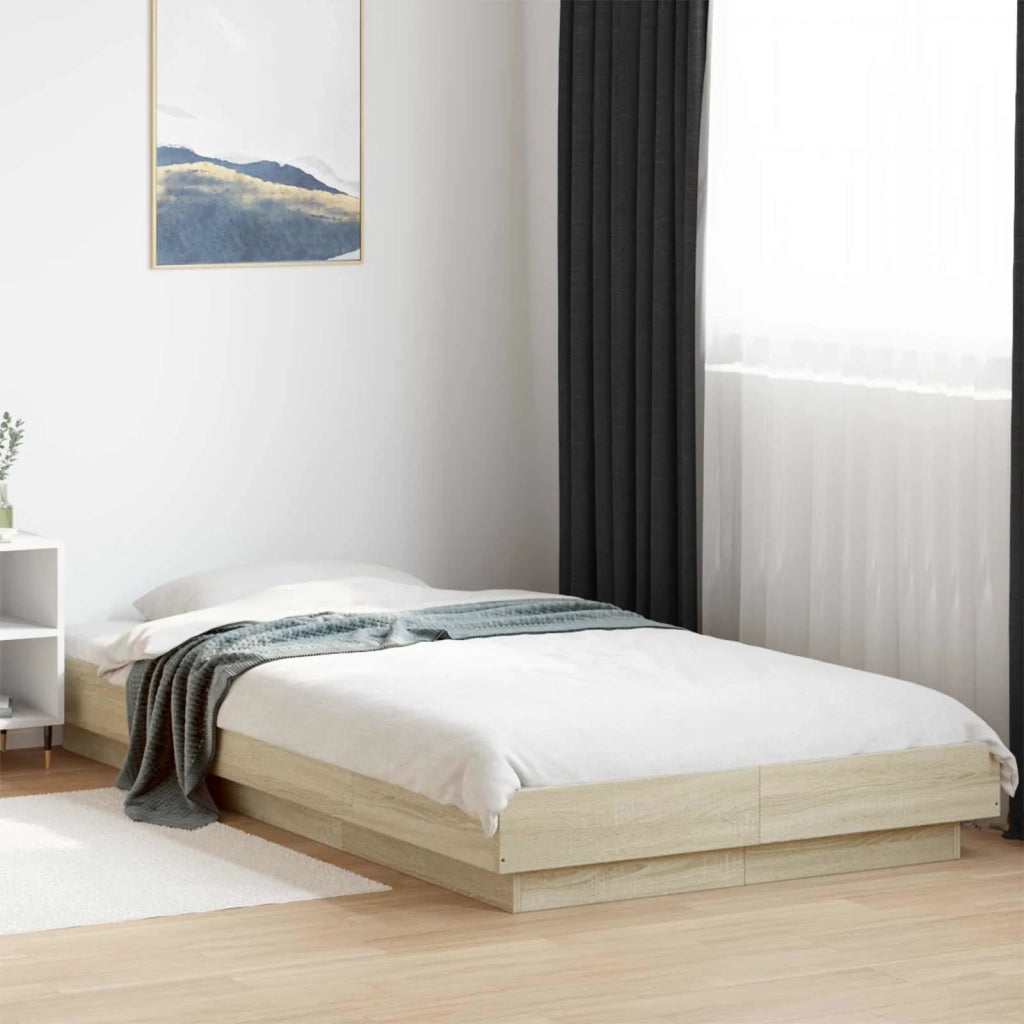 Letto con LED Rovere Sonoma 80 x 200 cm Legno ingegnerizzato 3429582