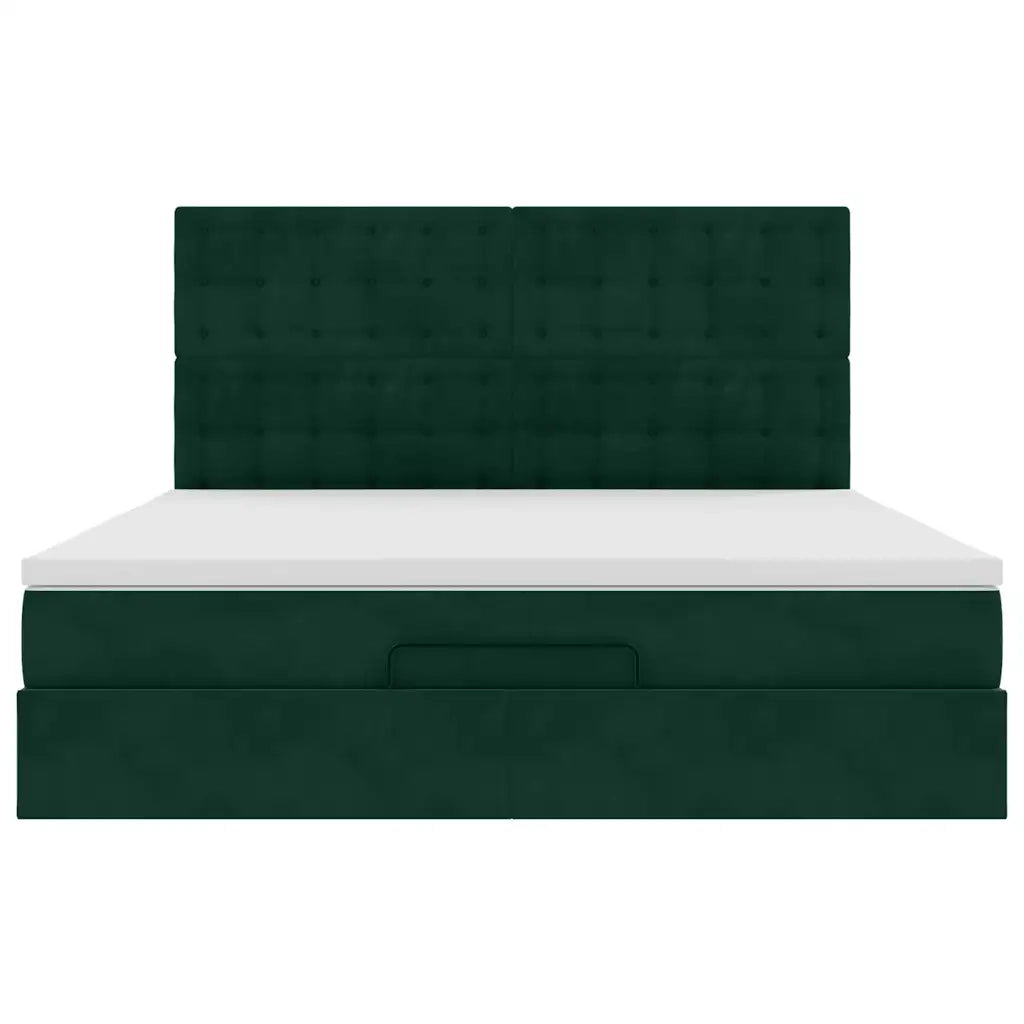 Struttura Letto Pouf con Materassi 180x200 cm Velluto 3314483