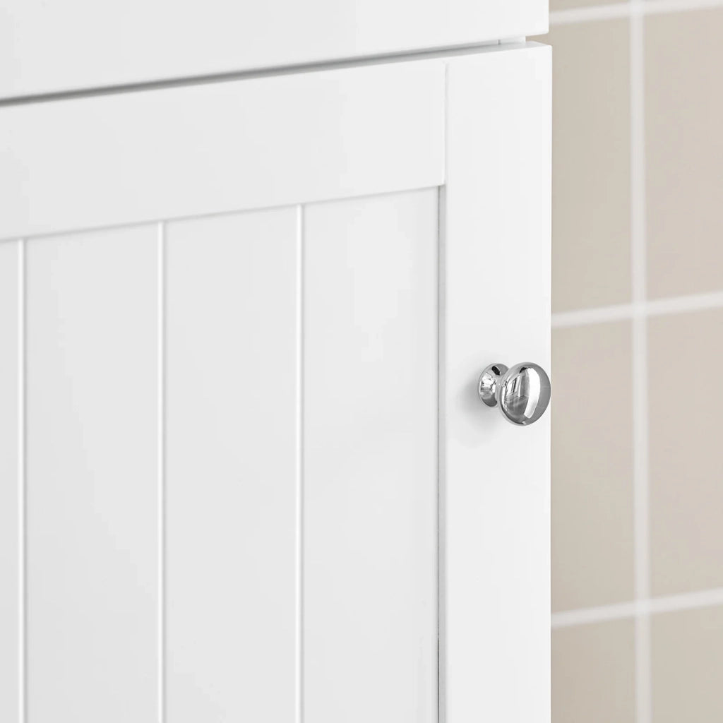 Mobile Alto Colonna Bagno salvasapzio con cassetto e armadietto L40*P35*A161cm Bianco BZR17-W