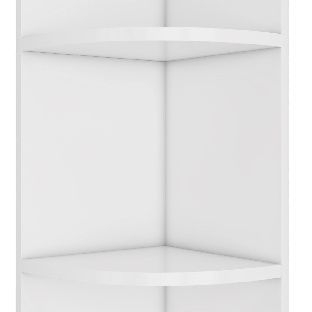 Libreria Angolare a 5 Ripiani ¨C MINIMAL ¨C Bianco, MDF