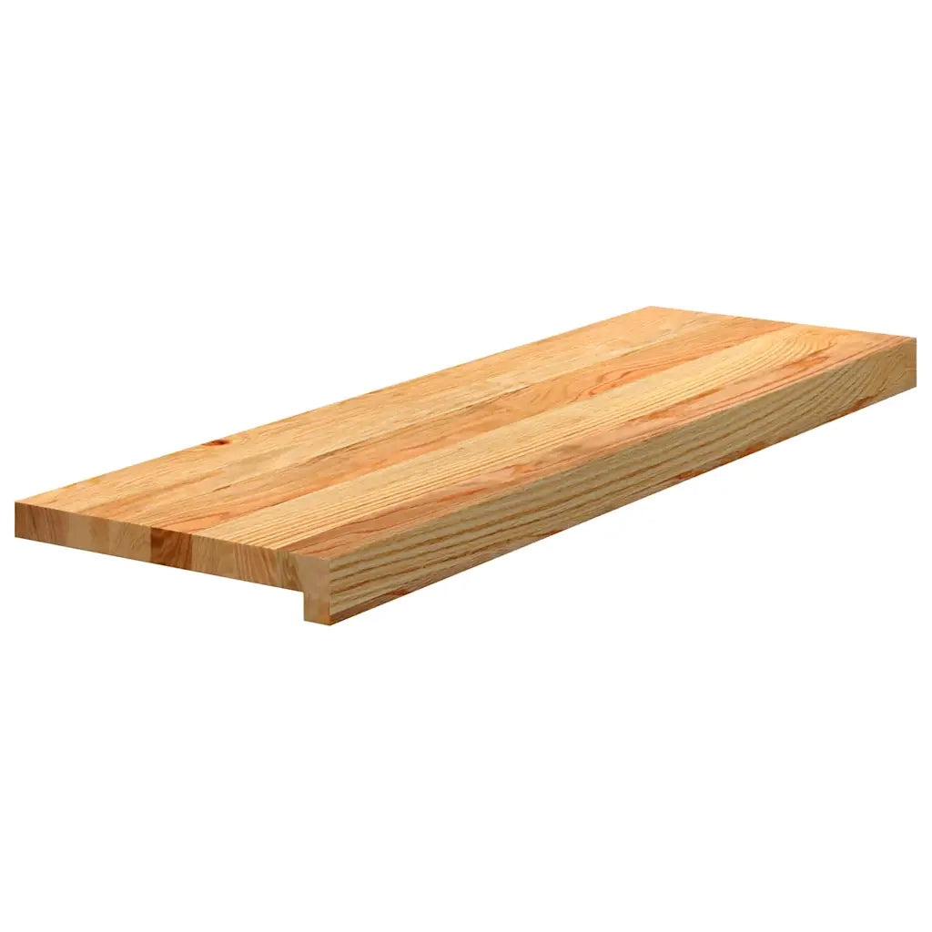 Gradini 2 pz | Tappetini per scale autoadesivi Marrone Chiaro 80x30x2 cm Legno Massello Rovere