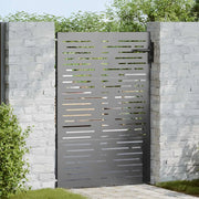 Cancello da giardino con blocco Nero 85 x 125 cm