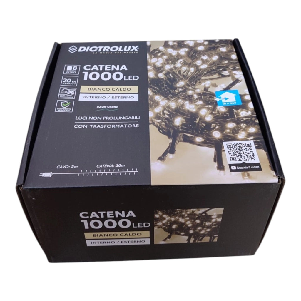 LUCI LED BIANCO CALDO ESTERNO 1000 LED
