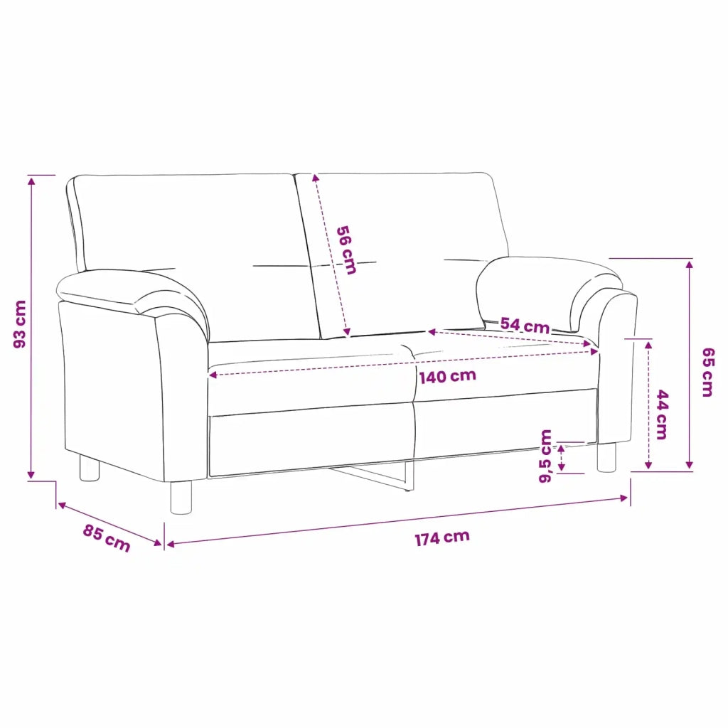 Divano Viola 174 x 85 x 93 cm Velluto 42040848