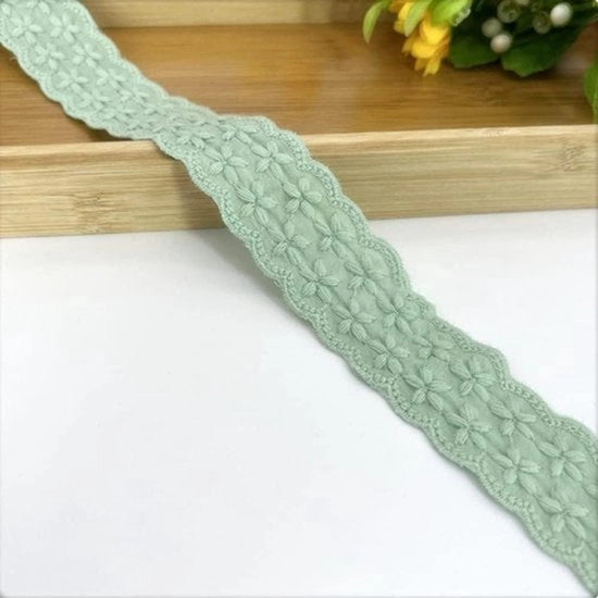 Lana decorativa a righello - Tela di stoffa decorativa - Verde - Decorazione - Lavorazione a maglia - Decorazione natalizia tenda di nozze - Adatto per scatola di regalo - Modello verde - 3cm x 1,83 metro