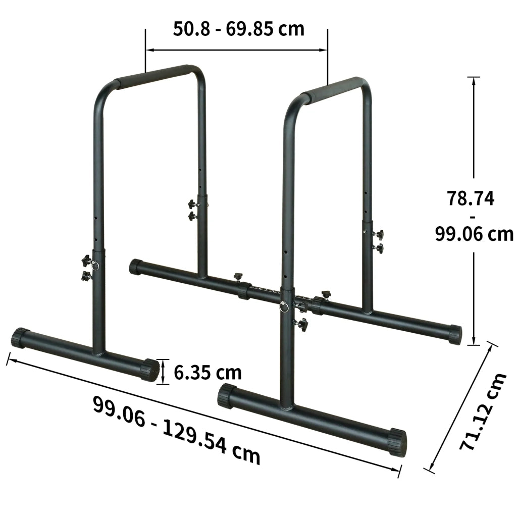 Stazione per Dip Bar ad altezza regolabile 78,74–99,06 cm, portata fino a 249 kg, per casa o palestra, installazione semplice