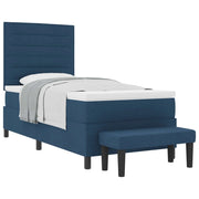 Letto a molle con materasso Blu 80 x 200 cm Tessuto