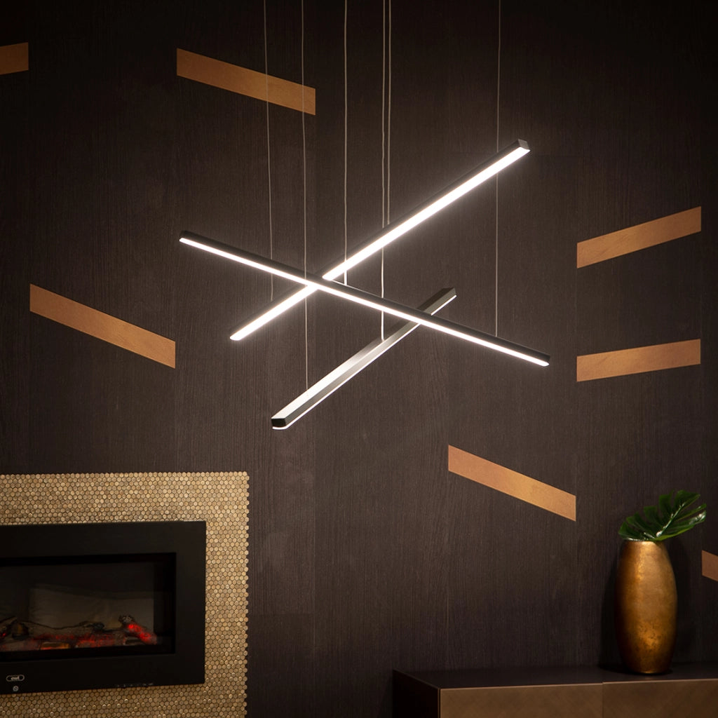 Lampada a sospensione Trio Maxlight LED 36W nera dimmer