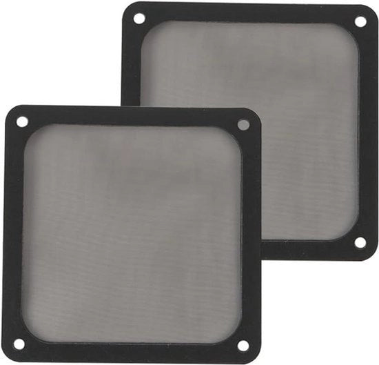 Filtro per ventilatore - Filtro per ventilatore - 2 pezzi - Nylon - Magnetico - Resistente alla polvere - Rete - Adatto per dissipatori di calore - 120 mm - Nero