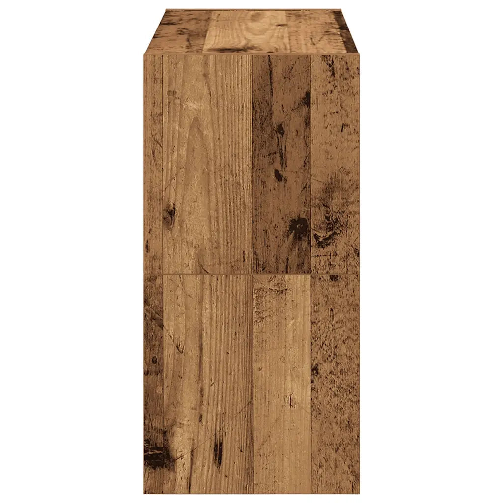 Scarpiere 2 pz | Mobile per scarpe Impilabili Legno Antico 60x30x30,5 cm