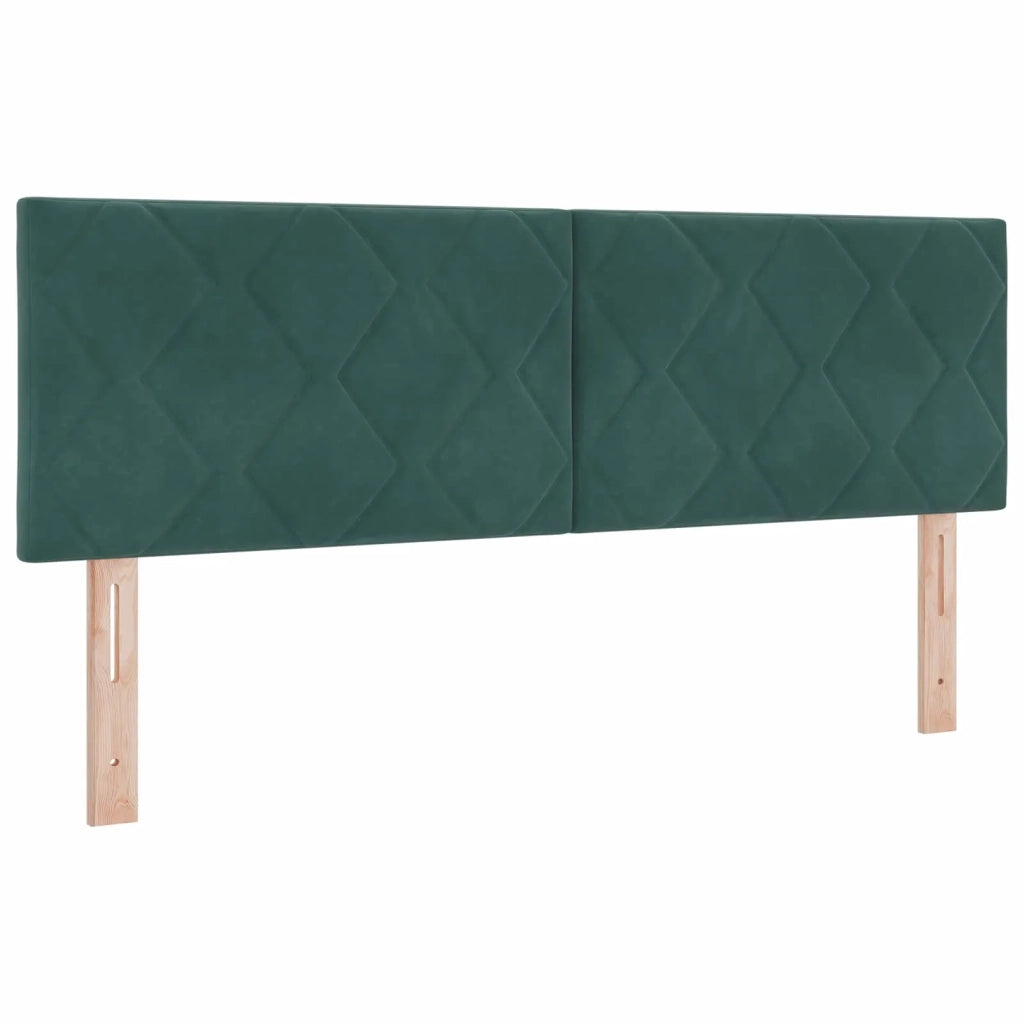 Letto Ottomano con Materasso e LED Verde Scuro 140 x 200 cm 3457218