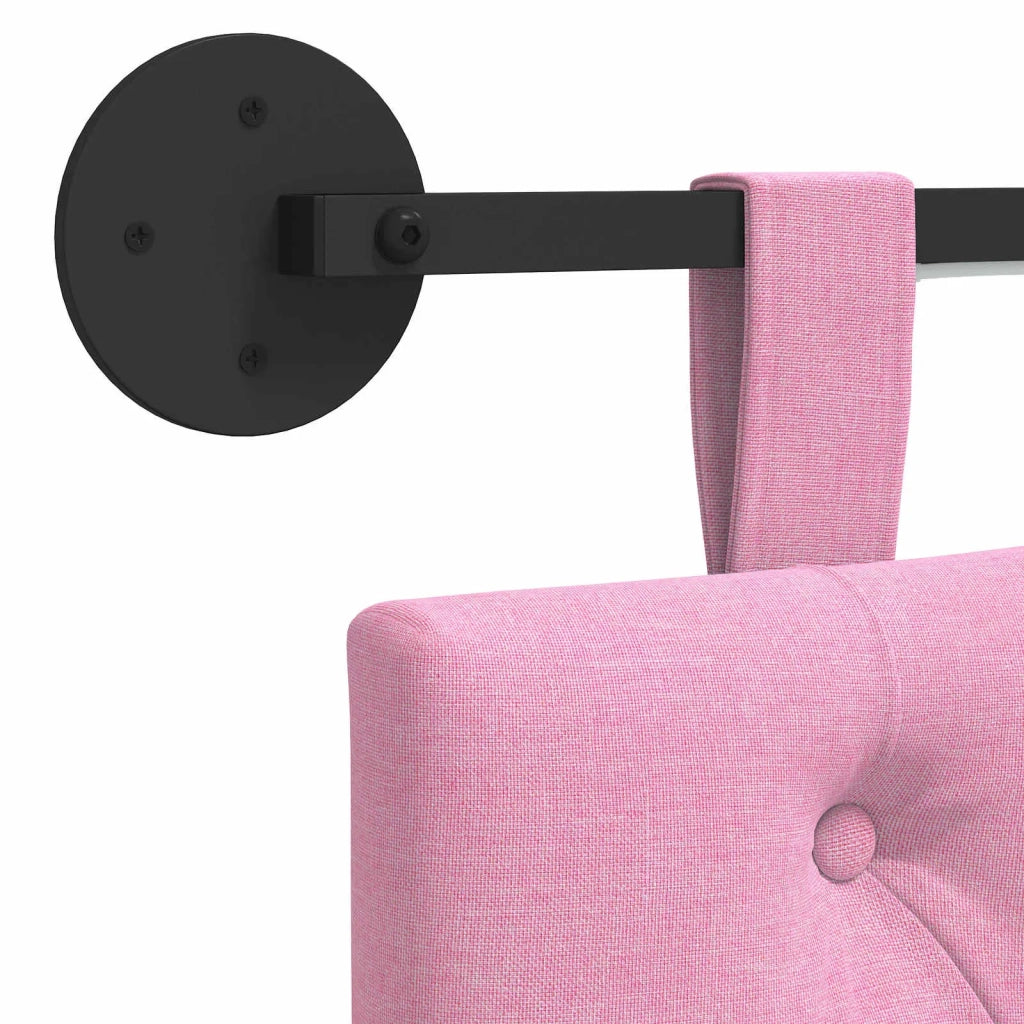 Testiera | Testata sospesa Con luce LED Rosa Tessuto