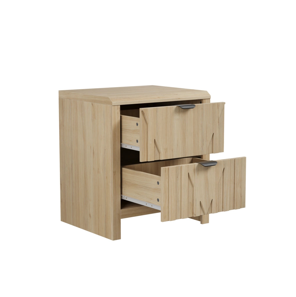 Comodino ULEVR 64x46,5x18 cm effetto rovere con cassetto chiuso e piano d¡¯appoggio