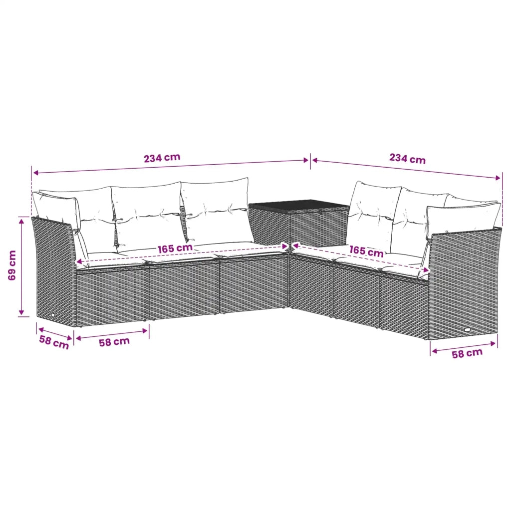 Set di divani 7 pz Grigio e Grigio Scuro 3448764
