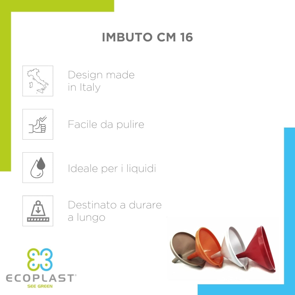 IMBUTO cucina in plastica cm 14 12 pezzi  ECOPLAST