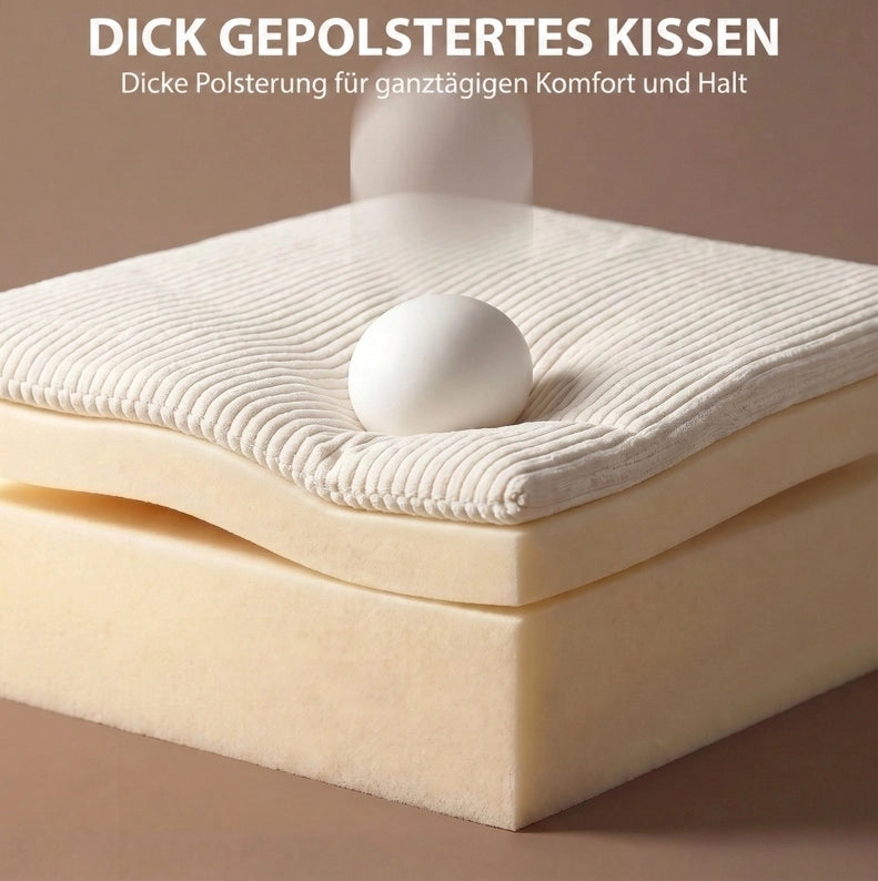 Divano letto 2 posti con schienale regolabile, funzione letto e contenitore nascosto, rivestimento in corda beige