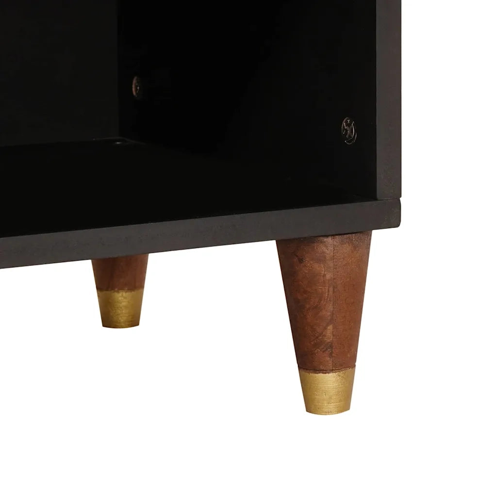 Mobile TV Marrone 100 x 33,5 x 46 cm Legno di mango massello 4018896