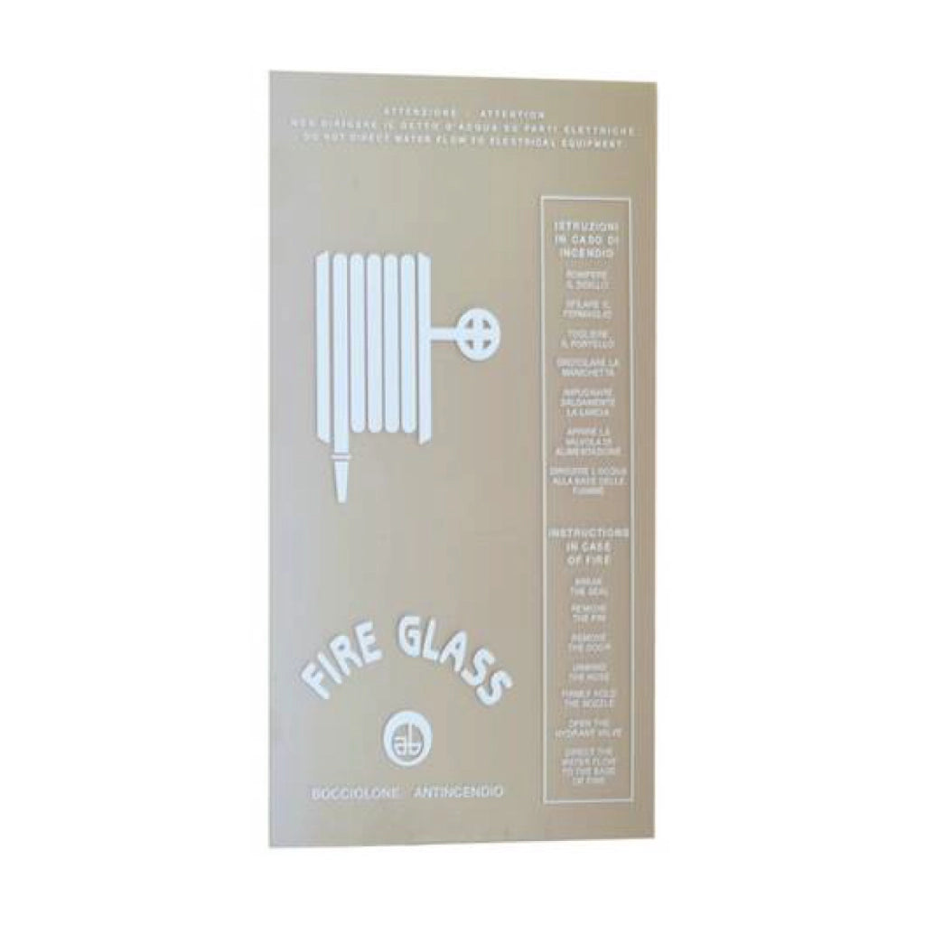 LASTRA INFRANGIBILE FIRE GLASS PER CASSETTA ESTERNA - UNI45 - 390X265 MM  - BOC