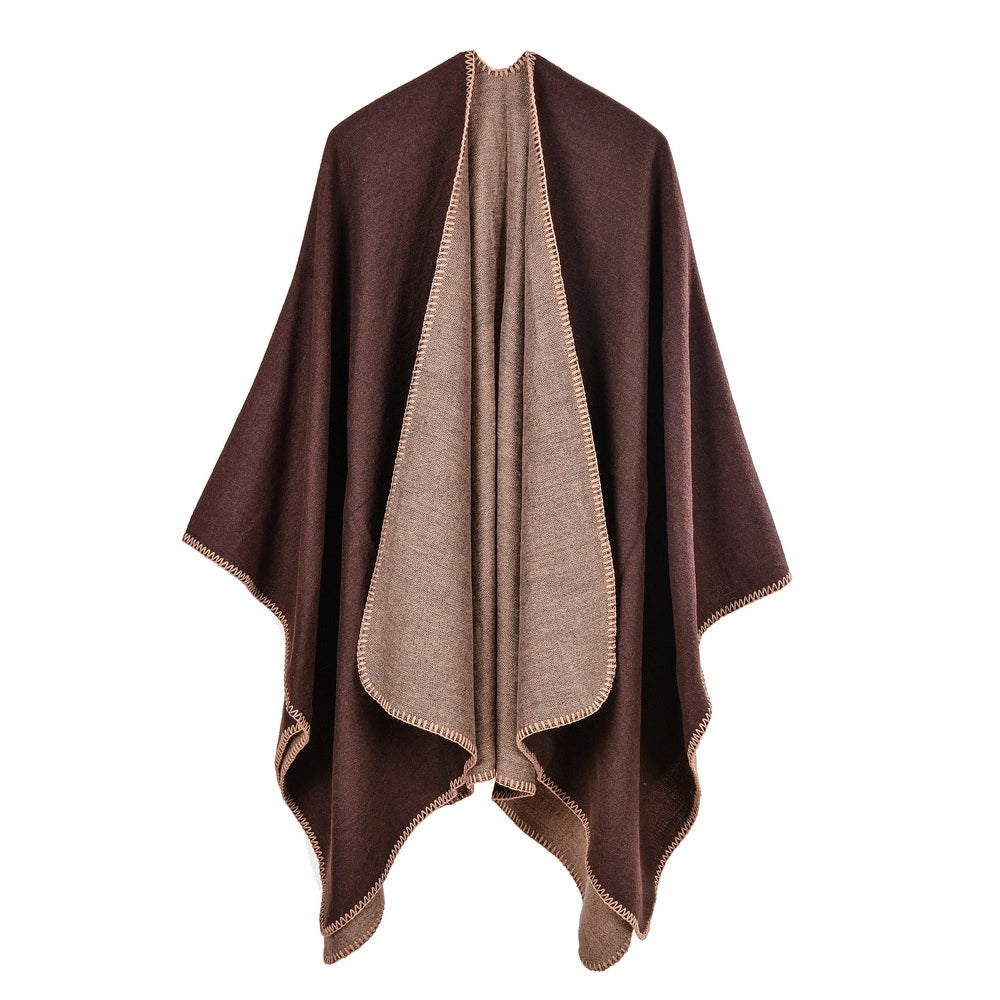 Nuova sciarpa/scialle da donna in jacquard, spessa e calda.