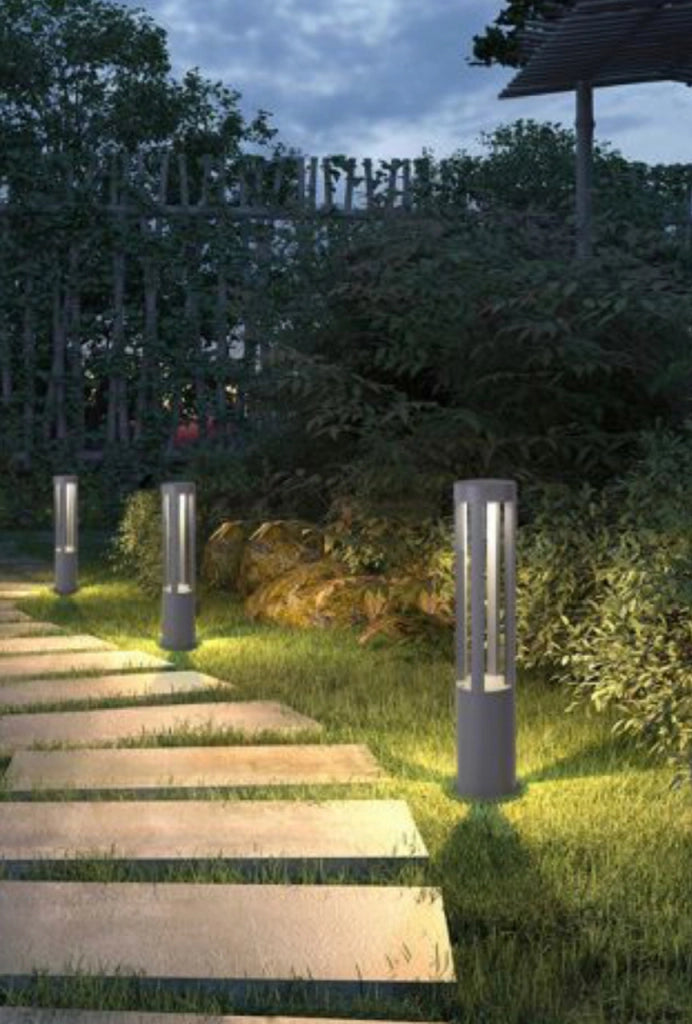 LAMPIONE PALO DA GIARDINO A LED IP65 ILLUMINAZIONE DA ESTERNO 15W GRIGIO PER DECORAZIONI PRATO VIALETTI LUCE BIANCA NATURALE