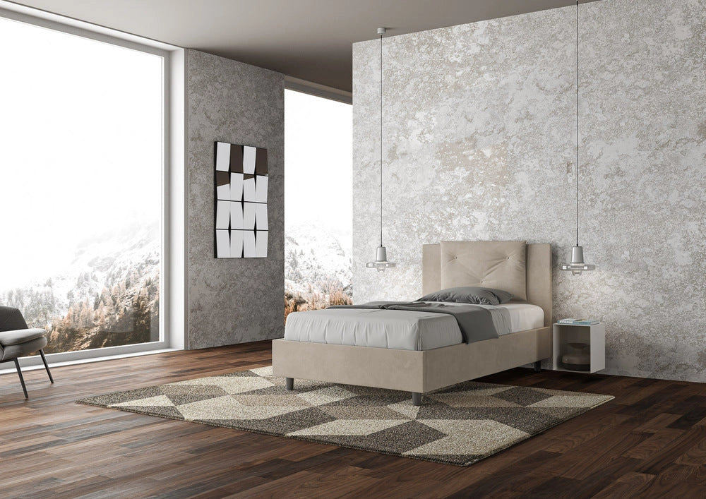 Letto Singolo 80x200 cm con Rete Appia Sabbia