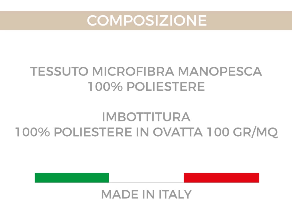 Quilt Trapuntino Piumino Estivo Digitale 100gr/mq Microfibra Felce D4