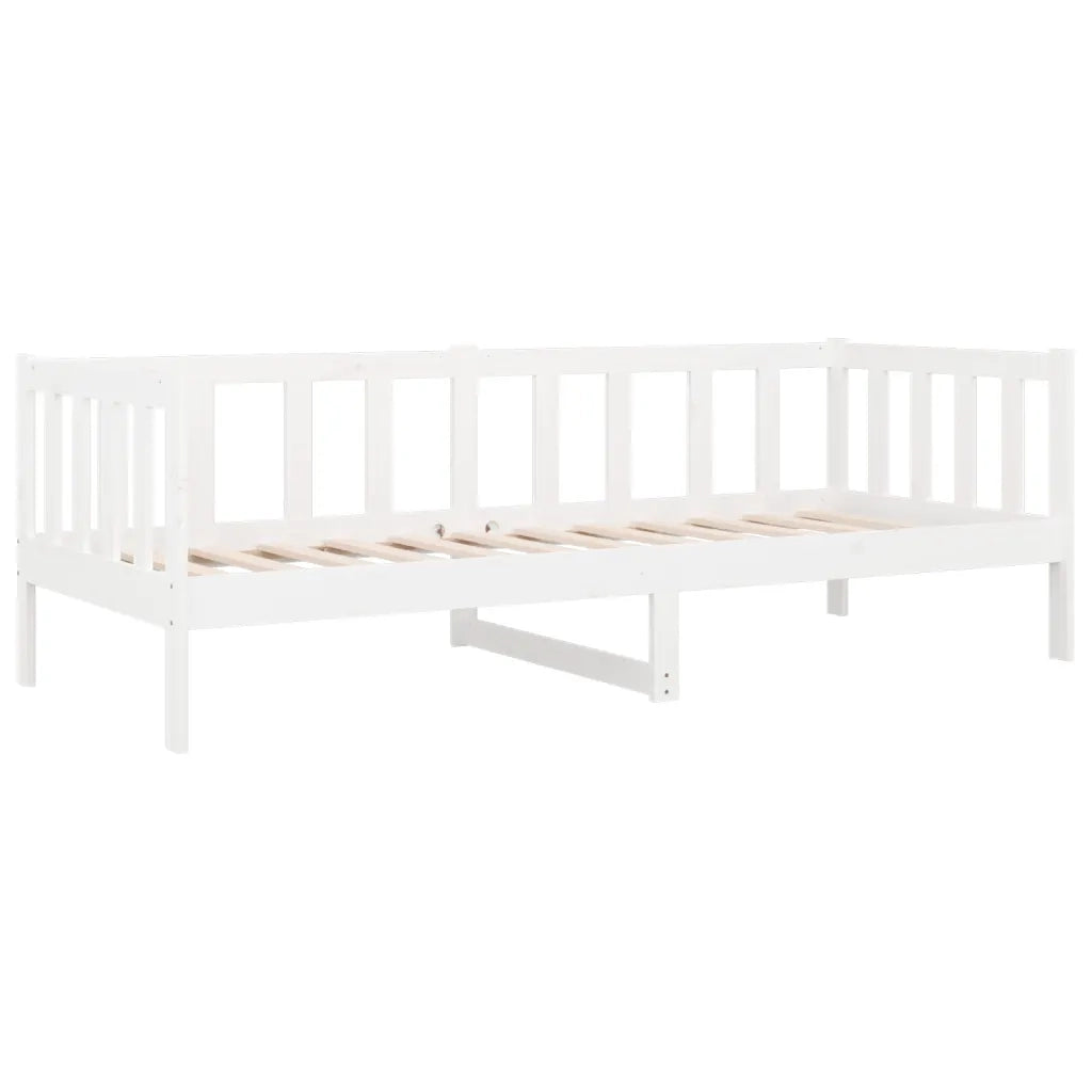 Letto singolo | Letto per adulti | Dormeuse senza Materasso Bianca 80x200 cm Legno Massello Pino