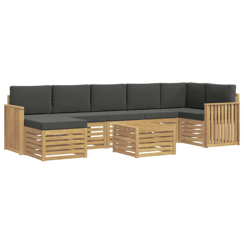 Set di divani da esterno 8 pcs Bianco e Antracite 3392232