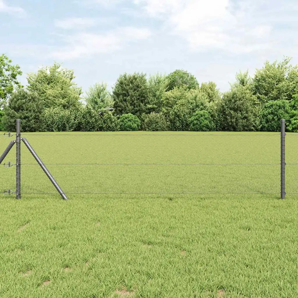 Recinzione da Giardino | Recinzione Esagonale Grigio 0,8 x 50 m PVC