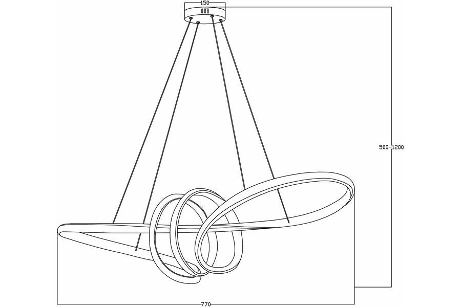 Lampada a sospensione Canbera nera LED 40W 4000K Reality