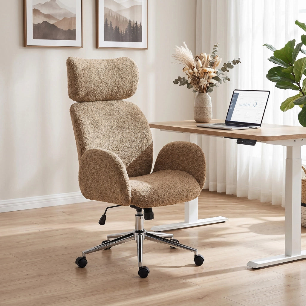 Sedia da ufficio ergonomica ¨C Minimal ¨C marrone, altezza regolabile