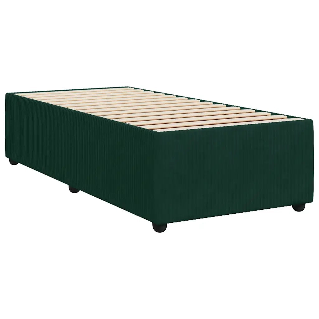 Giroletto a Molle con Materasso Verde Scuro 80x200 cm Velluto 3287599