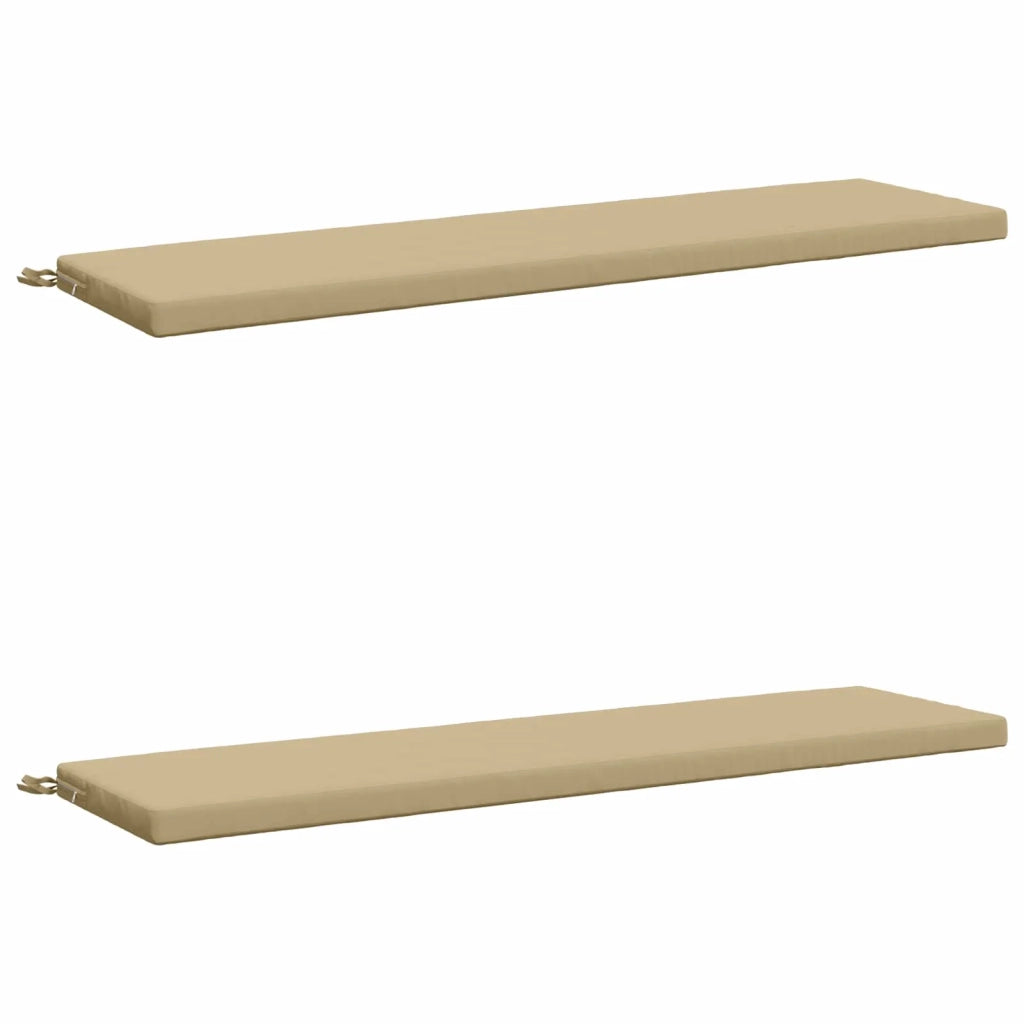Cuscini per Panchina a 2 Pezzi SOEST 2 pz 100% Poliestere Beige 948991