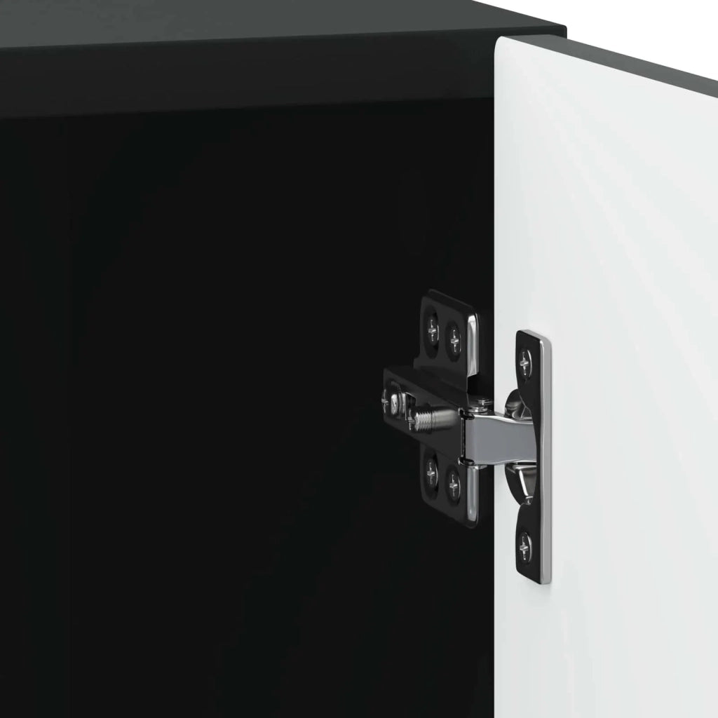Comodino | Armadio da Notte | Mobiletto da notte Nero 43 x 34,5 x 50 cm Legno ingegnerizzato