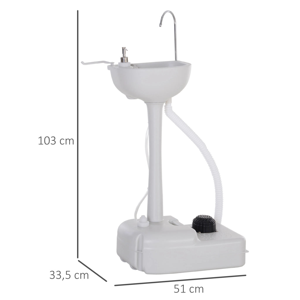 Lavabo mobile con ruote ¨C zephmum ¨C grigio
