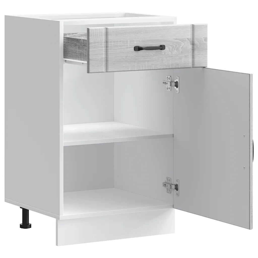 Pensile da cucina | Base da Cucina Lucca Grigio Sonoma in Legno Multistrato