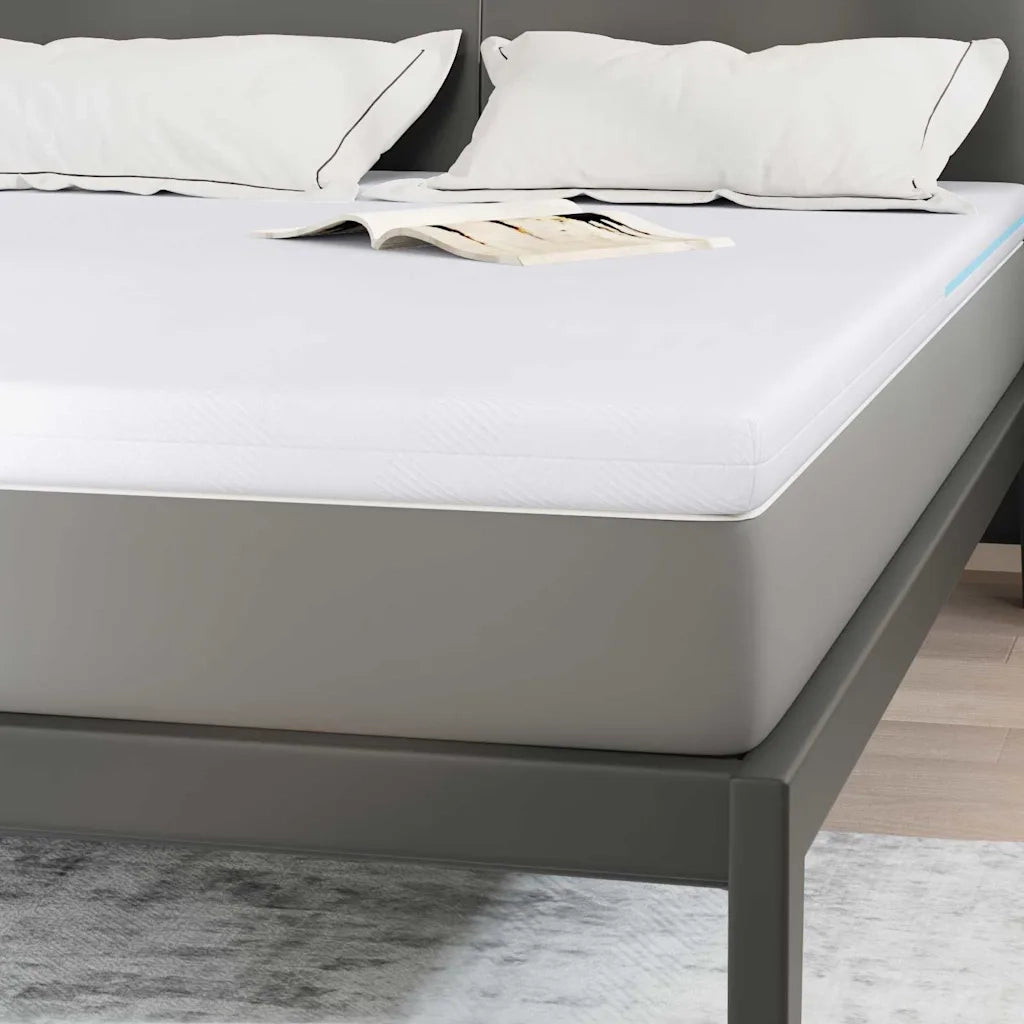 Topper per materasso Bianco 160 x 200 cm Tessuto Jacquard 4106283