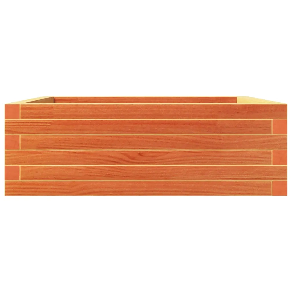 Fioriera | Cassetta per fiori | Vaso Giardino Marrone Cera 70x70x23 cm Legno Massello Pino