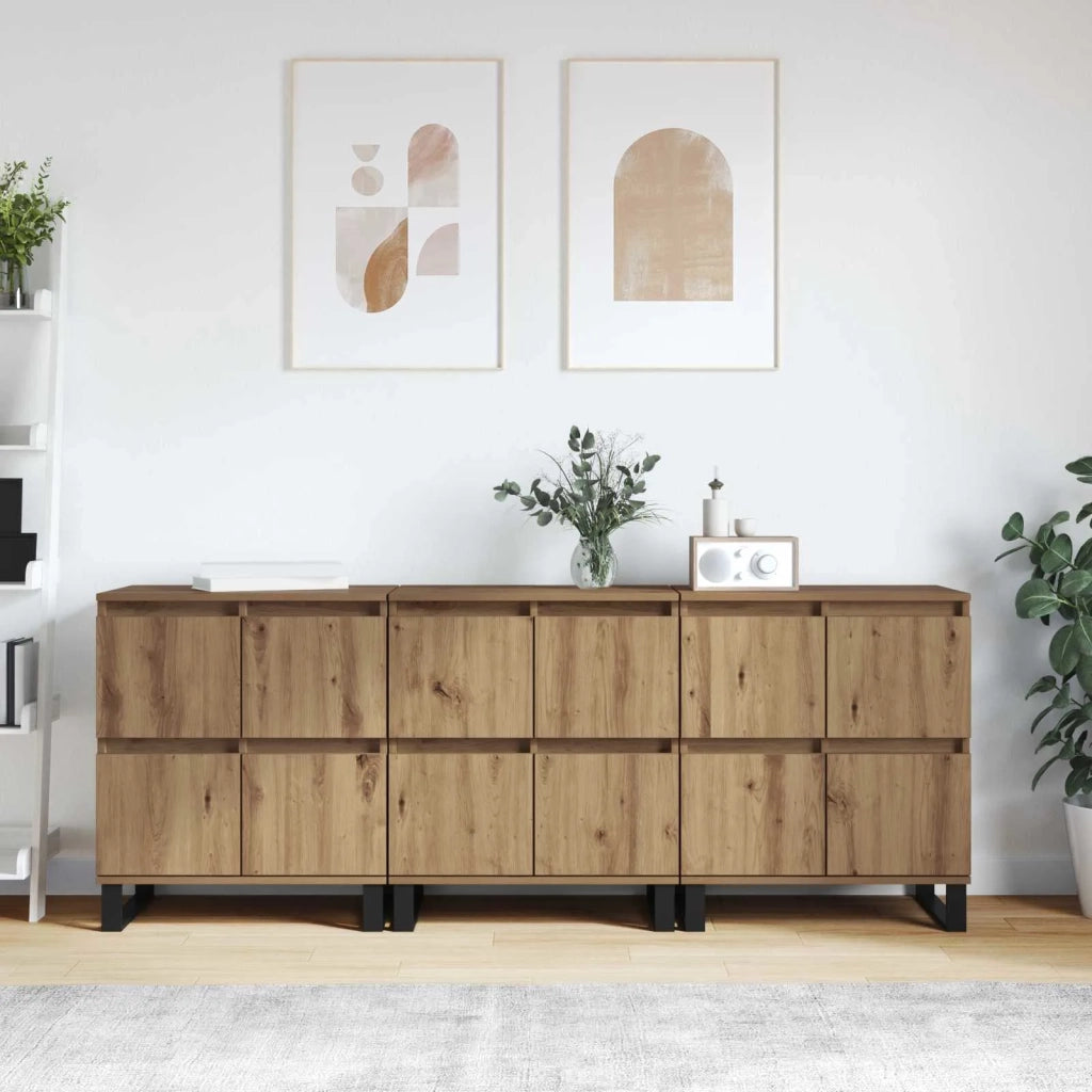 Credenza 3 pcs Rovere artigianale 60 x 35 x 70 cm 3394576