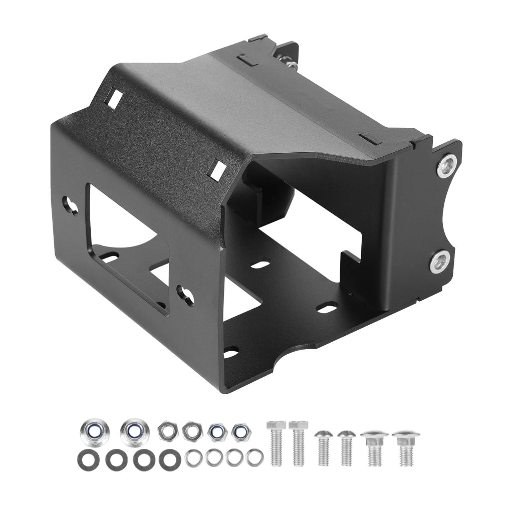 Supporto per Verricello 907-1633 kg per Polaris Sportsman in Acciaio Q235 Nero, Piastra di Fissaggio Robusta e Facile da Montare