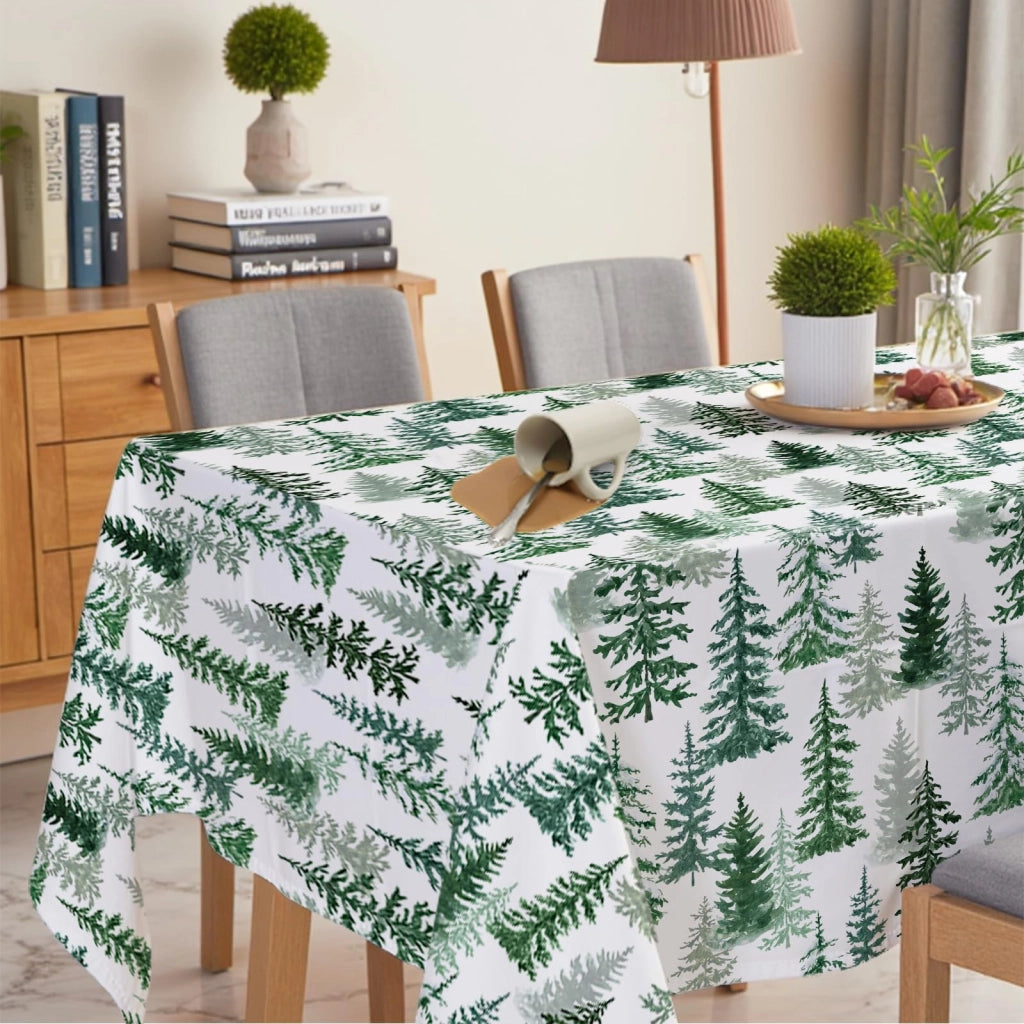 Tovaglia invernale con motivo di abete, 180x130 cm, idrorepellente