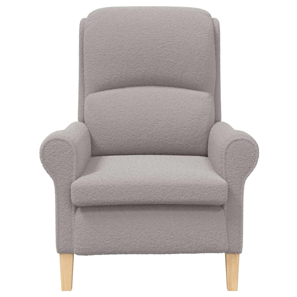 Poltrona | Sedia Relax Grigio chiaro Tessuto Sherpa morbido