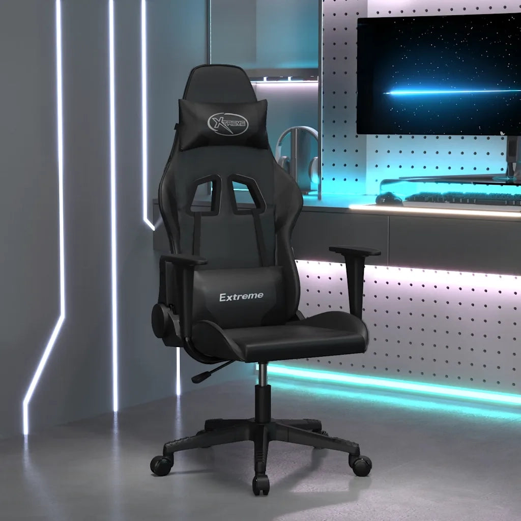 Sedia da Gaming | Sedia da e-sports Nera in Similpelle