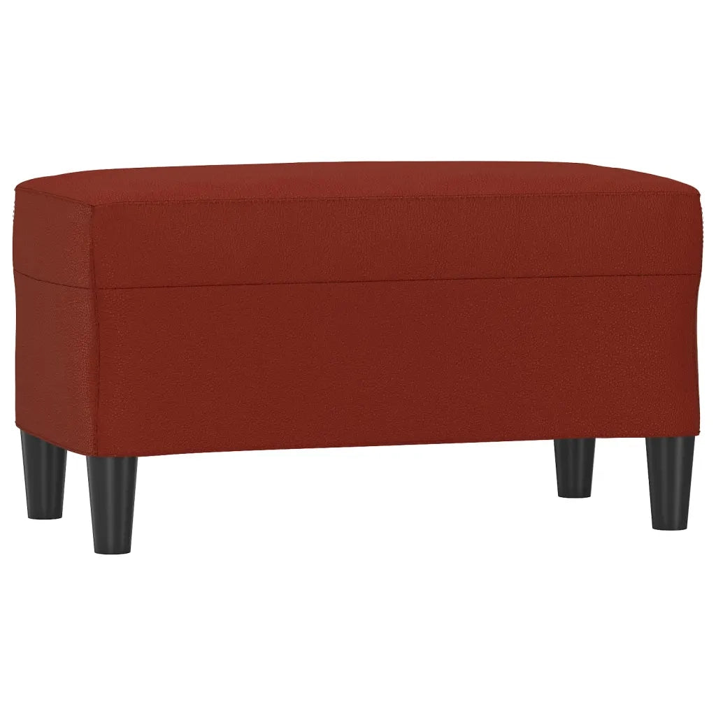 Panca-Sgabello Rosso Vino 70x35x41 cm in Similpelle 214974